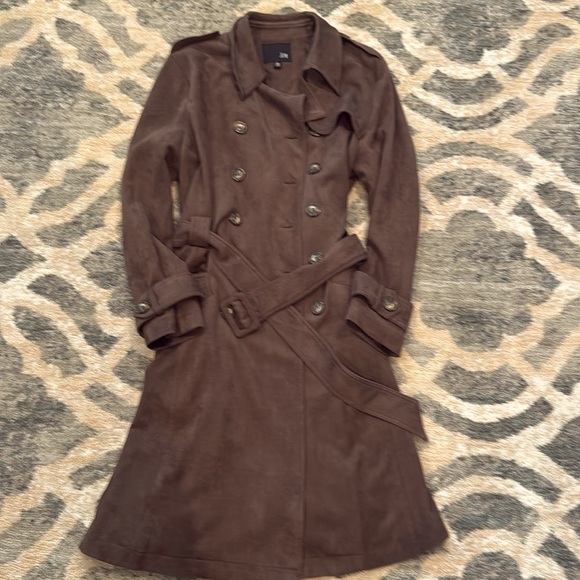 JOH Jackets & Blazers - JOH Brown soft suede-like trench coat